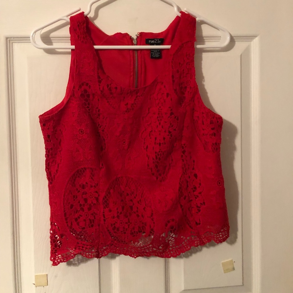 Red tank top